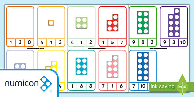 Numicon Shape Counting Peg Matching Game Twinkl